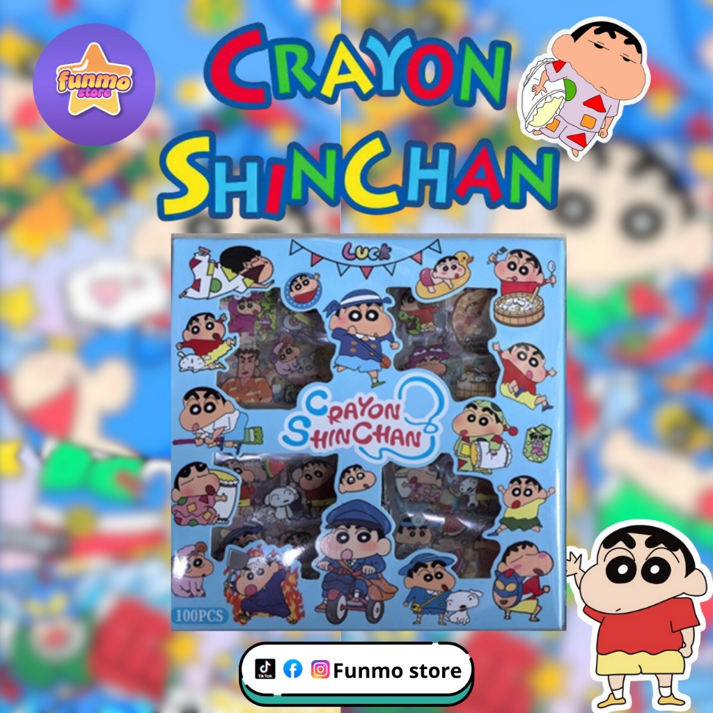 

Stiker Crayon Shinchan Stiker Momo Nono Crayon Shinchan 100 lembar Mainan Anak / Stiker Shinchan