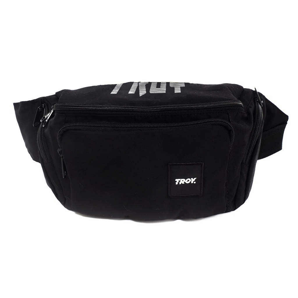Troy Company Waistbag Drill Black Gradient - Tas Pinggang Tas Selempang Hitam WB 3241