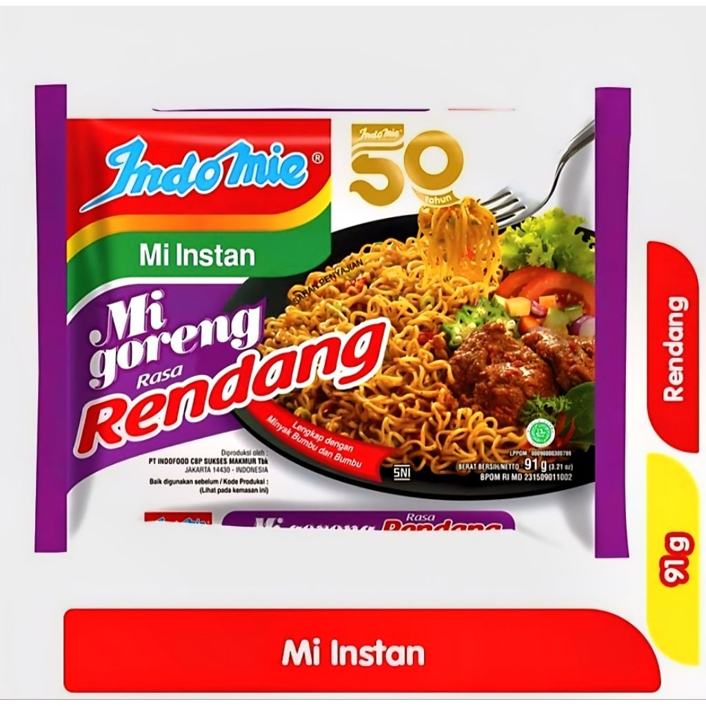 

INDOMIE MI INSTAN GORENG RENDANG 91gr