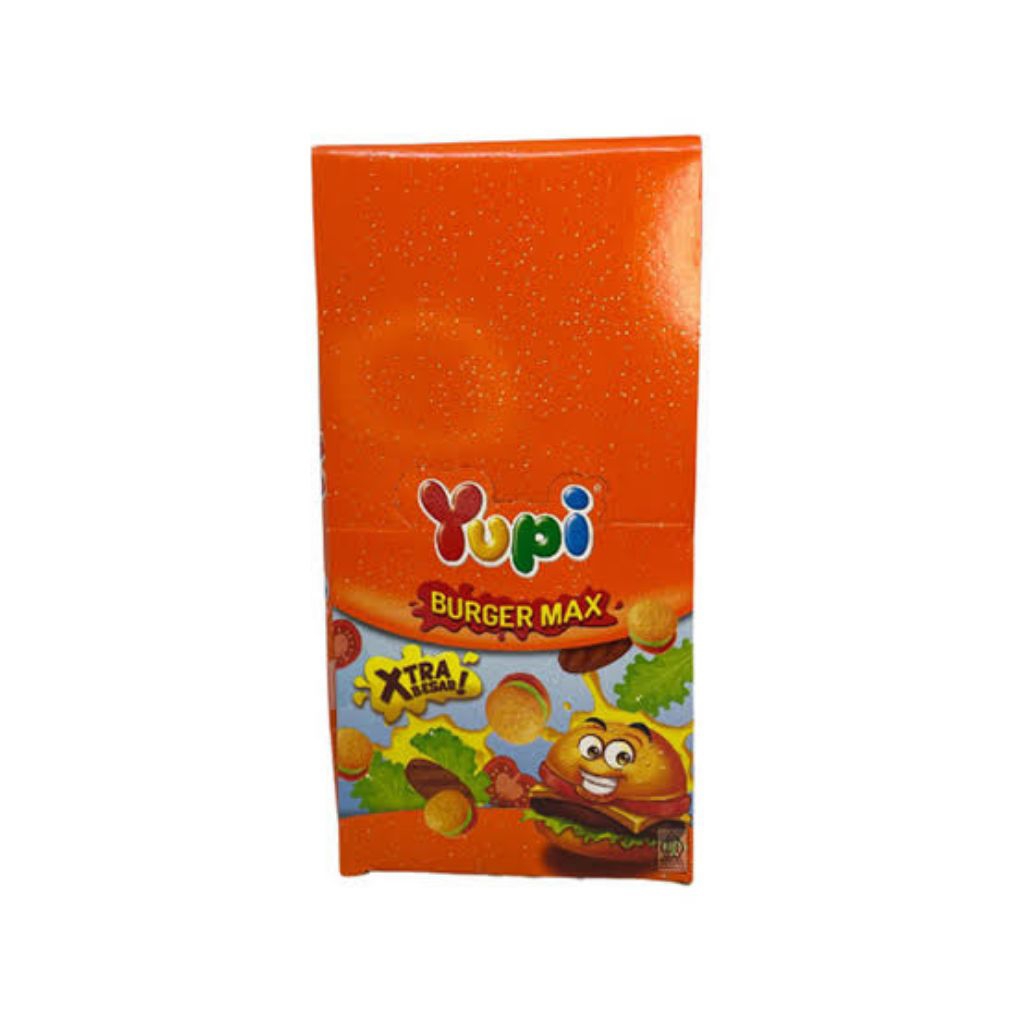 Yupi Burger Max Box Isi 12, Yupi Aquarium Box Isi 12, Yupi Sweet Heart Box Isi 12, Yupi Fruit Cockta
