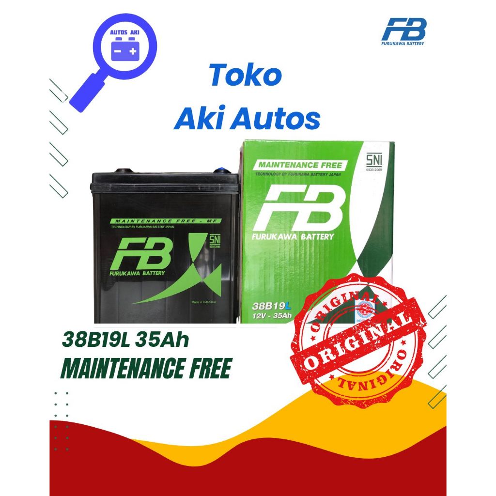 Aki Furukawa Battery Maintenance Free 38B19L (NS40ZL) 12V / 35Ah