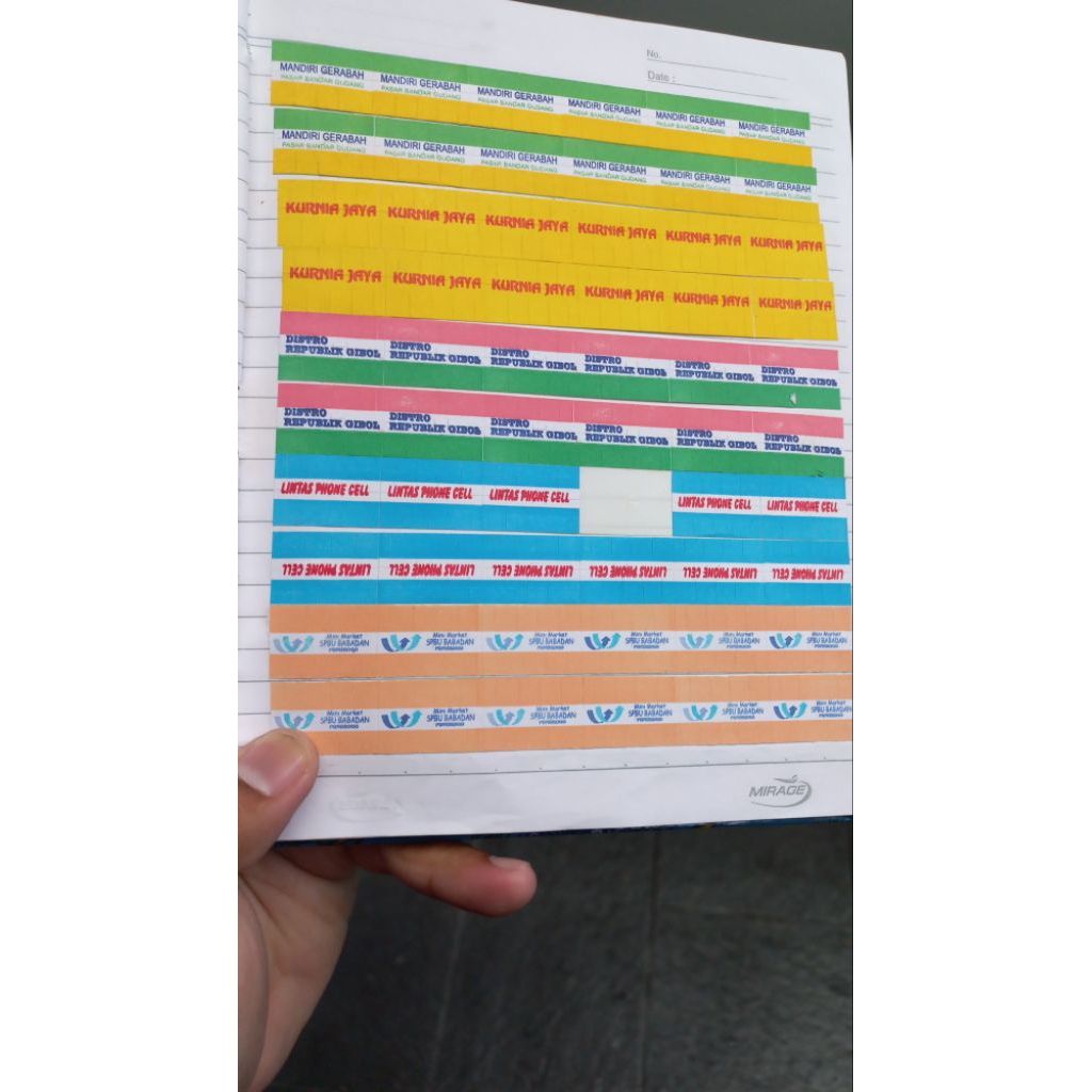 

Label harga custom nama toko swalayan | label sato