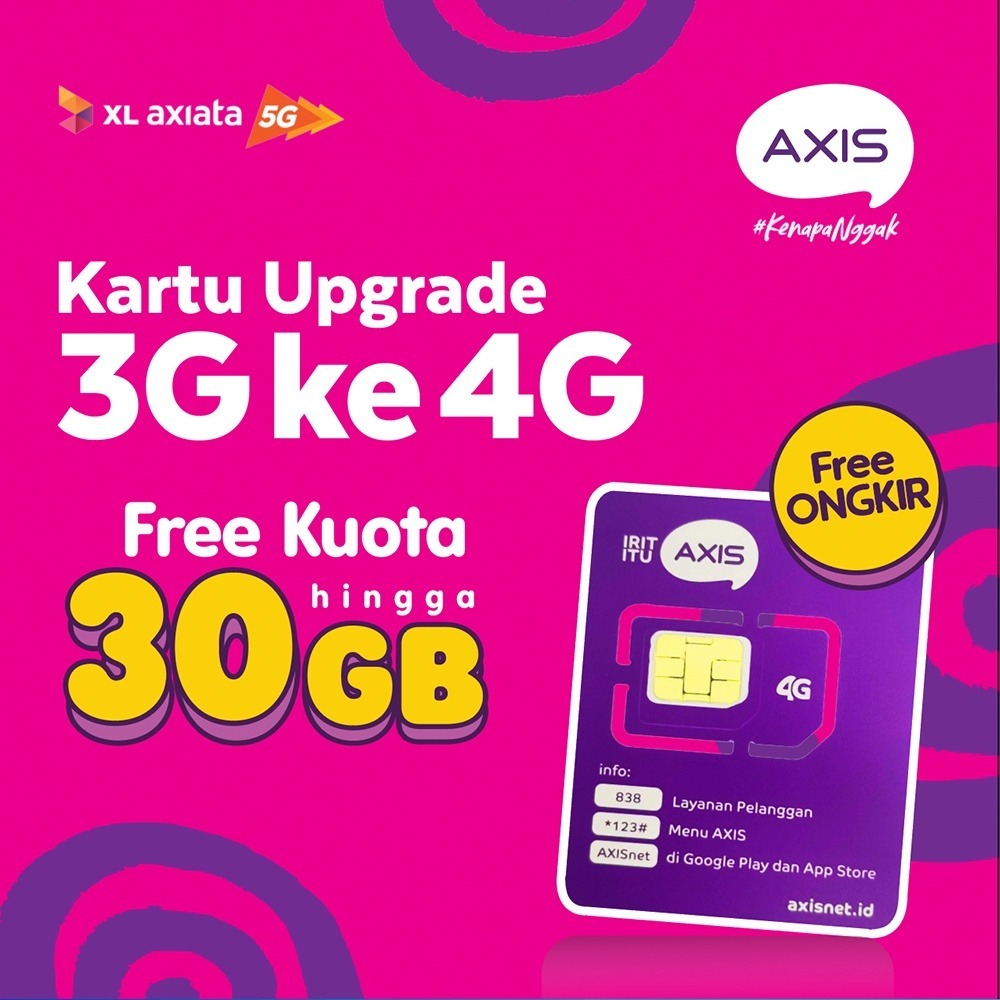 [KHUSUS XLC] Kartu Upgrade 4G AXIS (KARTU PRESIMSE)