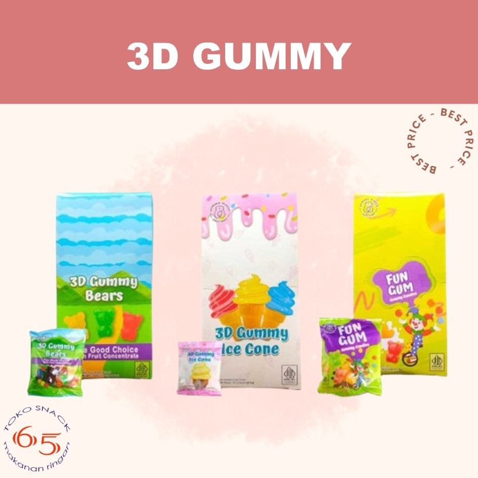 

3D Gummy. permen jelly. BOX