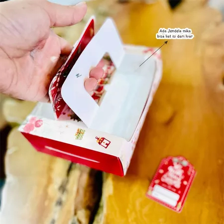 

Box Mini handle 16 x 12 x 5 cm Tema Natal / Christmas