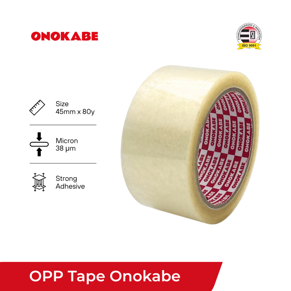 

Lakban Bening OPP 45mm x 80 Yard 1 Rol - Lakban Onokabe