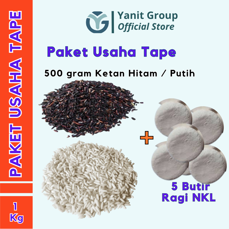 

Paket Tape Ketan Hitam & Putih Plus Ragi NKL 500 gram
