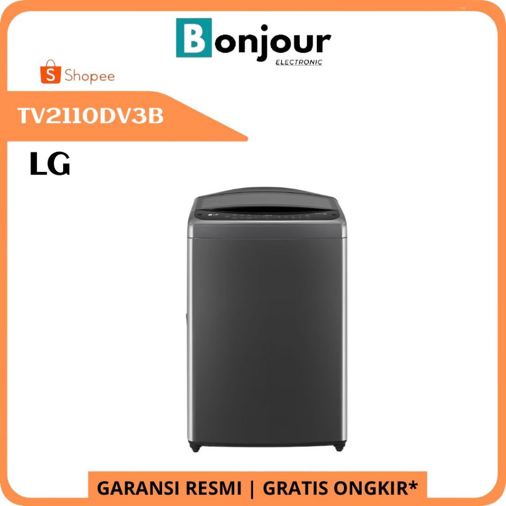 Mesin Cuci LG 10.5 Kg TV2110DV3B Inverter Top Loading LG 10.5KG TV2110