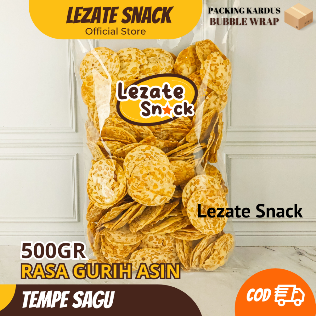 

Kripik Tempe Sagu 500gr Kiloan Murah Renyah Enak / Keripik Tempeh Sagu Oven Gurih Enak Lezate Snack WAP SHOP