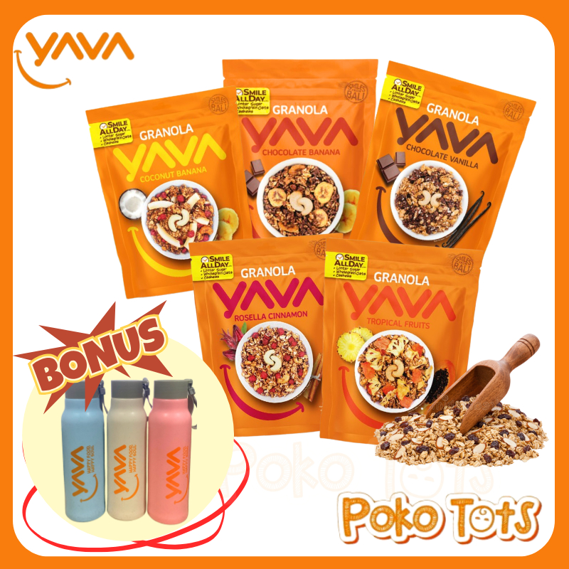 

Yava Cashews Granola 400gr Oats Cereal Sereal Oat Natural Vegan Oatmeal East Bali WHS