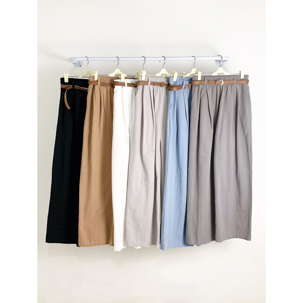 Palazo linen pants- celana linen- celana kulot