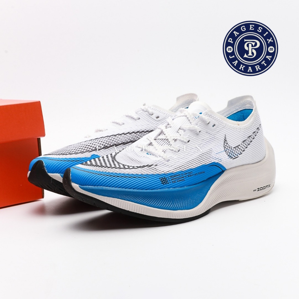SIZE 42 READY STOCK - ZoomX Vaporfly NEXT% 2 White Photo Blue (Sepatu Lari / Running Shoes)