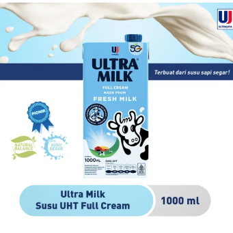 

Susu Ultra Fullcream UHT 1 Liter / 1000ml
