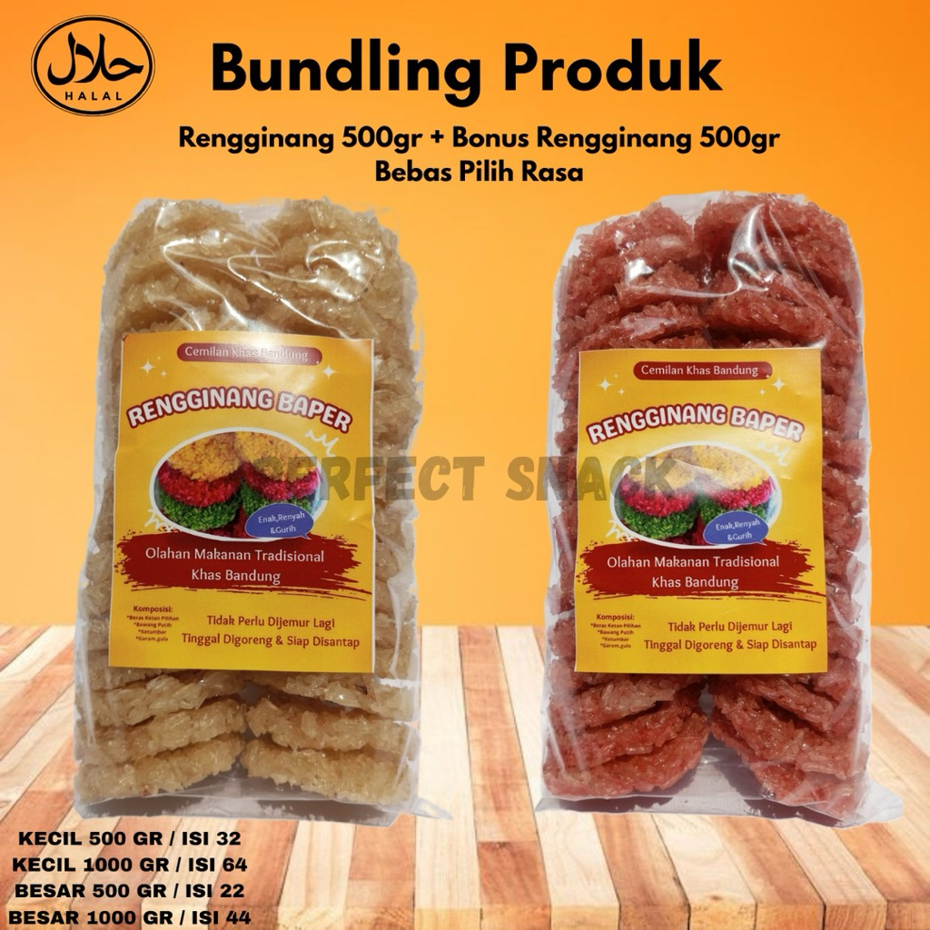 

BELI 1 GRATIS 1 RENGGINANG MENTAH KHAS BANDUNG HJ. NUNUNG 100% ASLI DARI KETAN CEMILAN SIAP GORENG SUPER RENYAH
