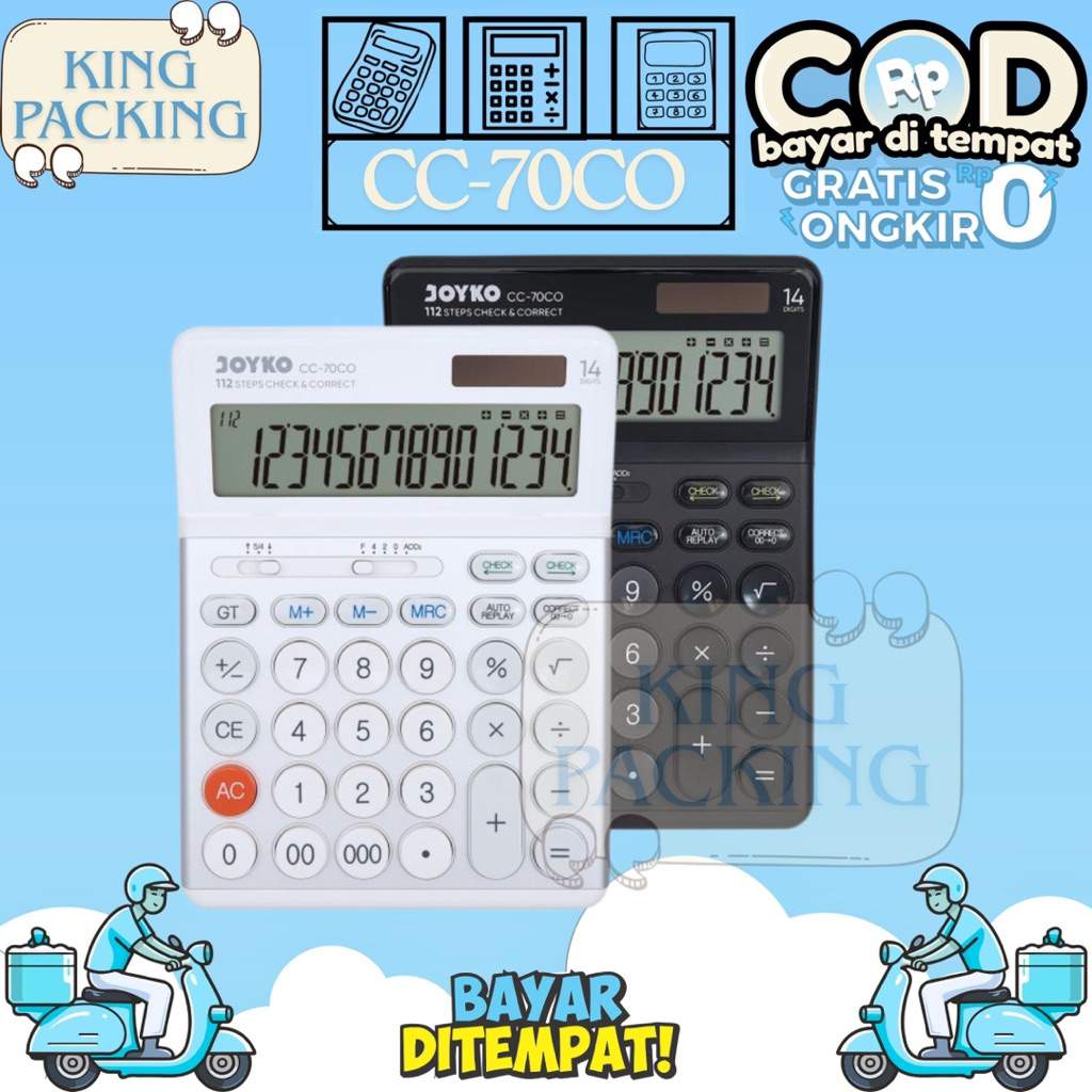 

Joyko CC-70CO 14 Digit Kalkulator Calculator Ready COD.!