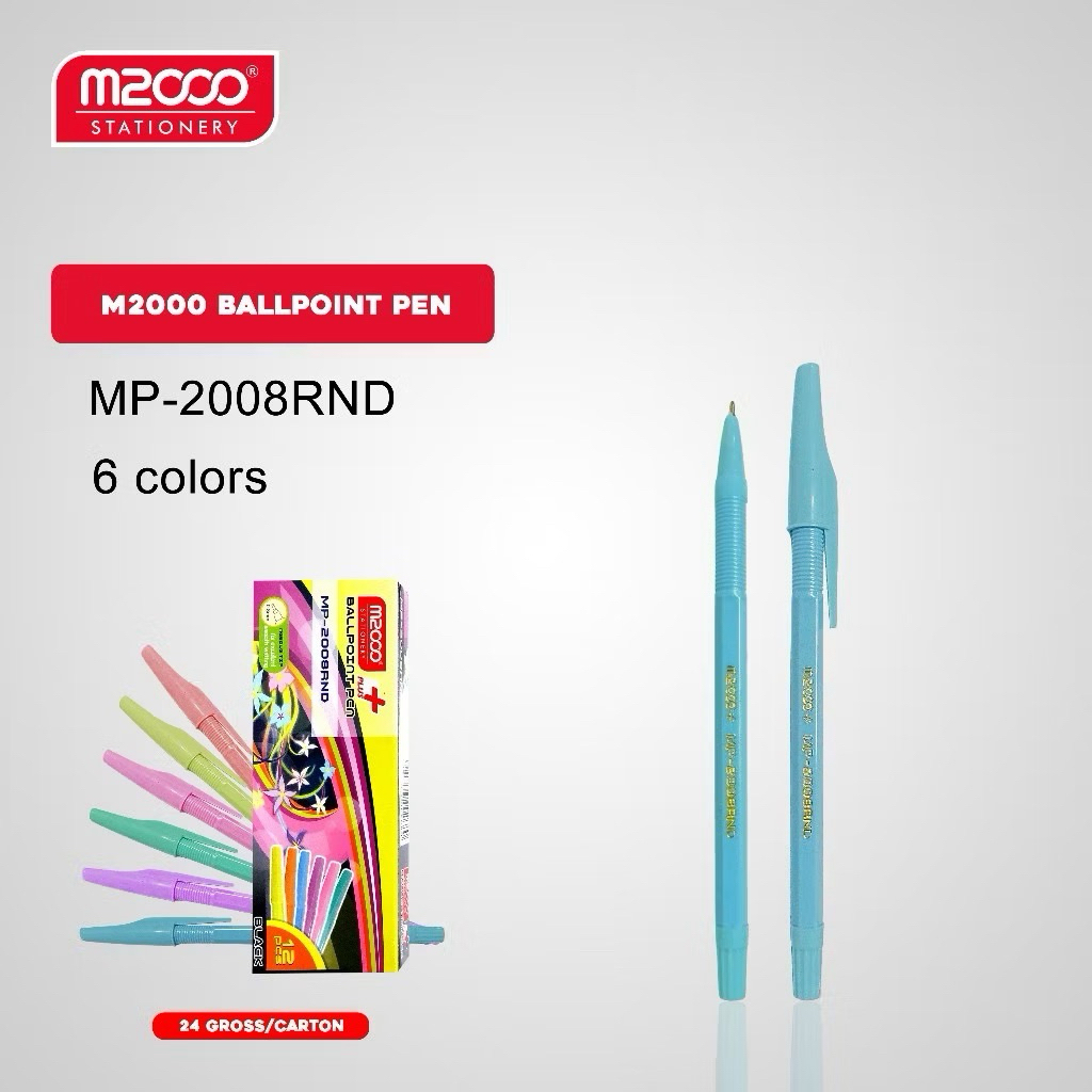 

Pulpen Warna Warni Tinta HITAM M2000 ECER 1 Biji / Ballpoint Ecer Murah / Bolpoin M2000