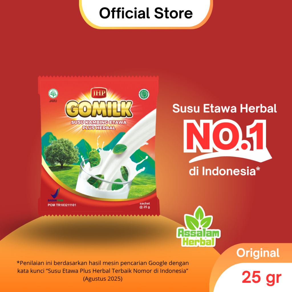 

GOMILK SACHET Susu Kambing Etawa Atasi Nyeri Tulang Sendi Lutut Rematik Maag Asam Urat Kolesterol