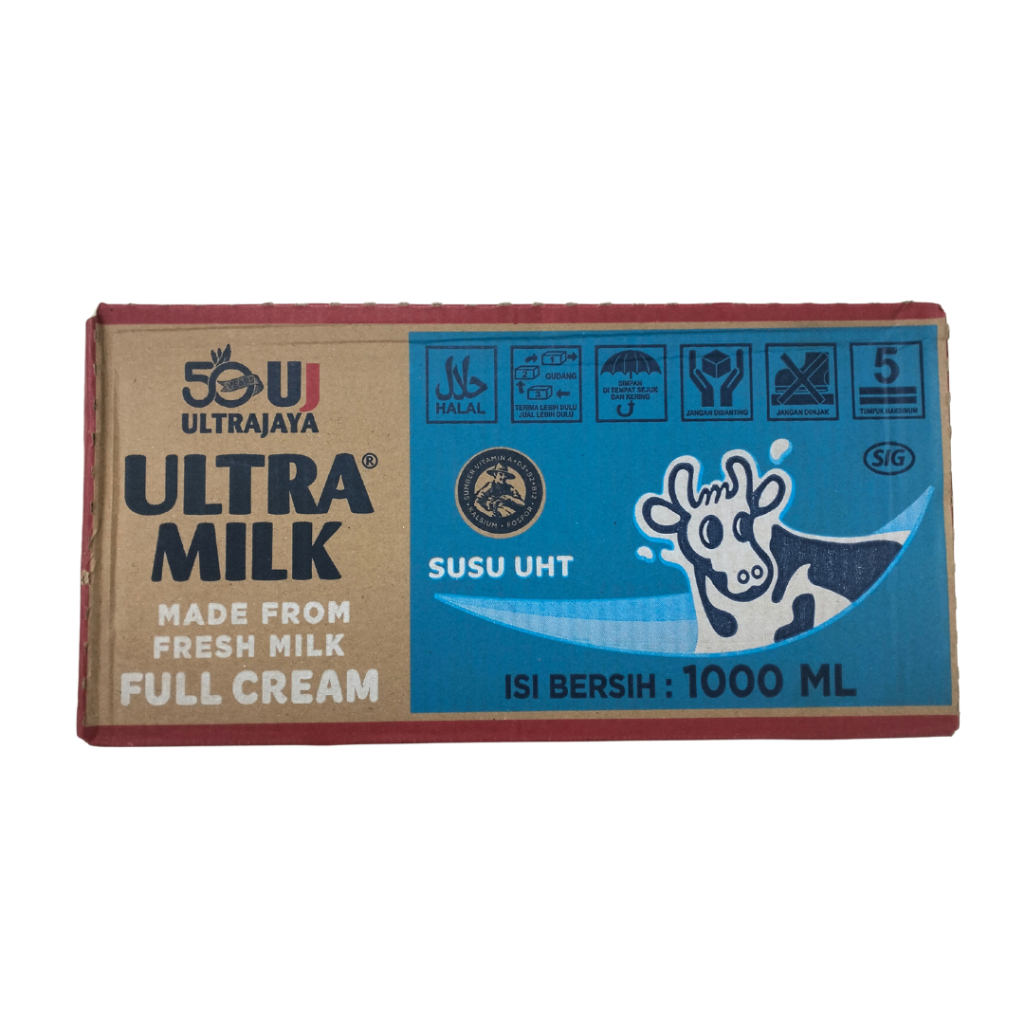 

Ultra Milk Full Cream 1 Liter 1 dus isi 12 bh