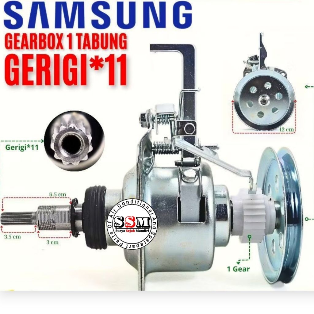Gear Box Mesin Cuci Samsung 1 Tabung buka atas
