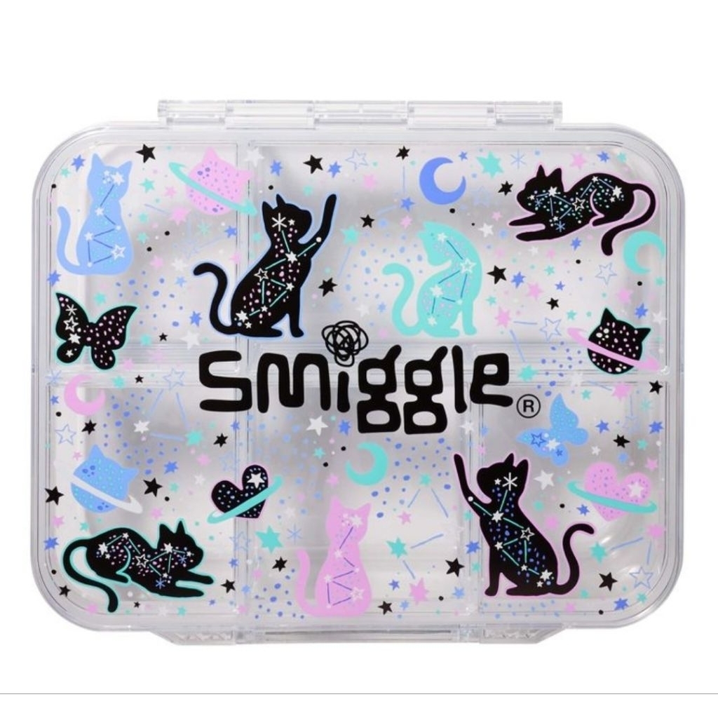 [100% ORIGINAL] SMIGGLE BENTO BOX ORIGINAL LARGE MEDIUM SMALL BPA FREE see me through happy tempat m