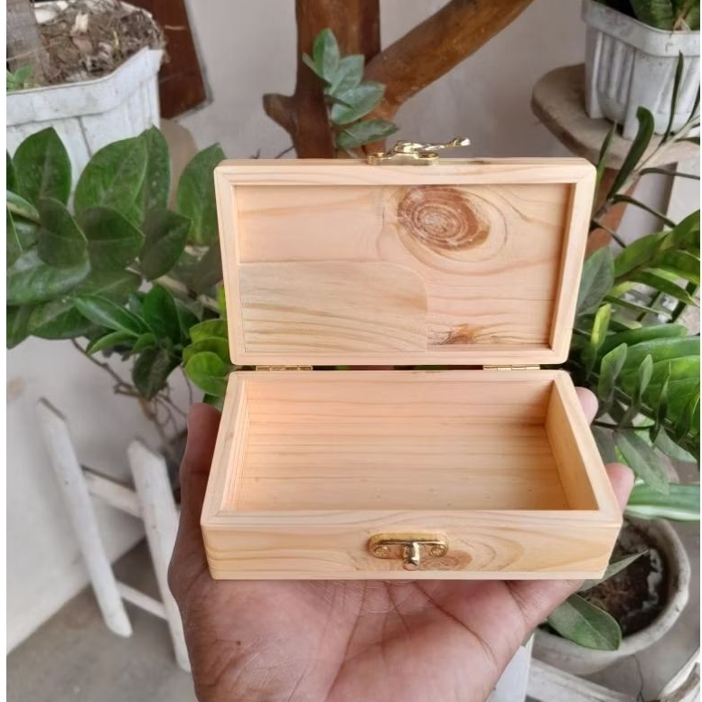 kotak linting/slepen//kotak kayu jati belanda ukuran 12x7x4 cm