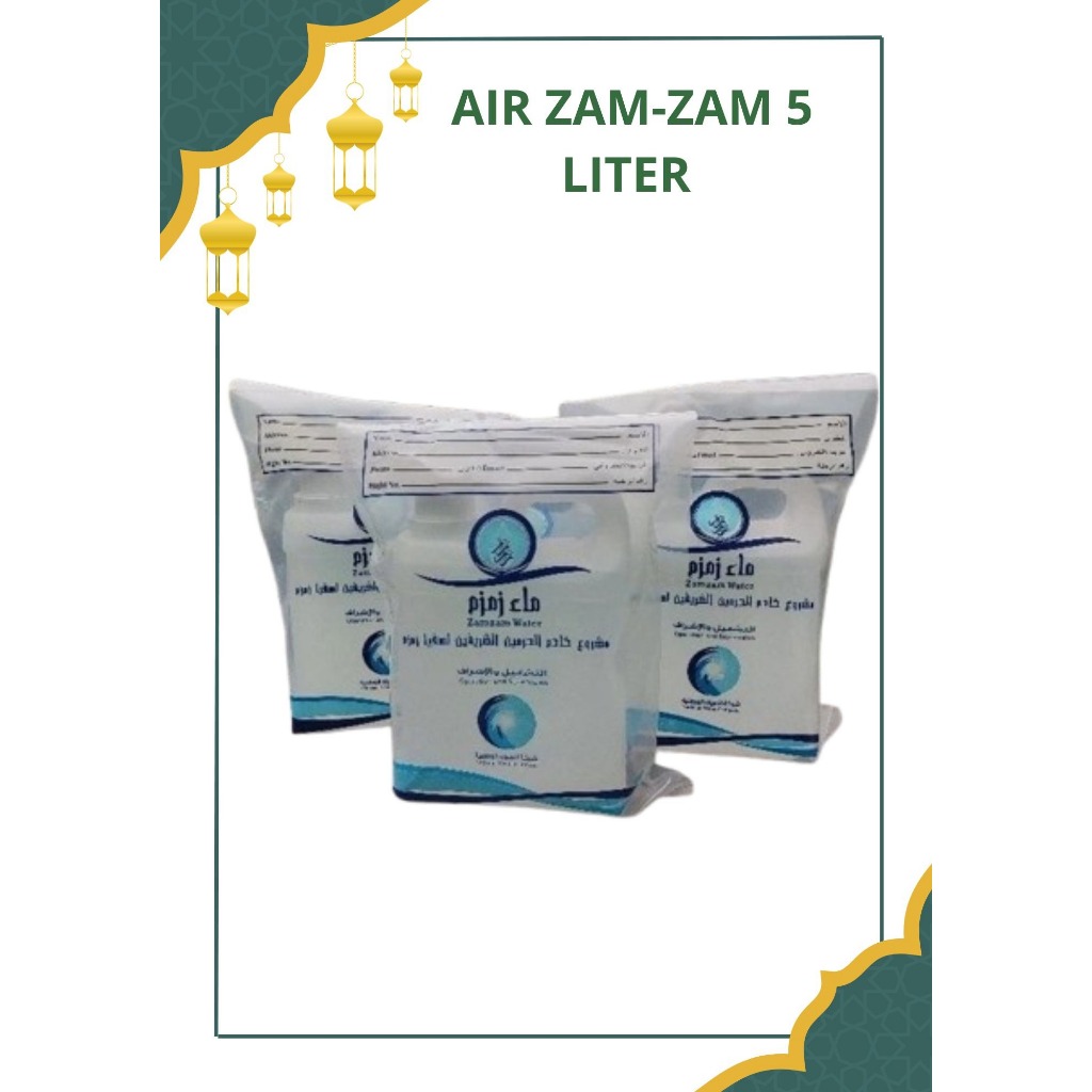 

AIR ZAM ZAM ASLI 5 LITER KEMASAN JERIGEN TANPA CAMPURAN / AIR ZAM ZAM ORIGINAL