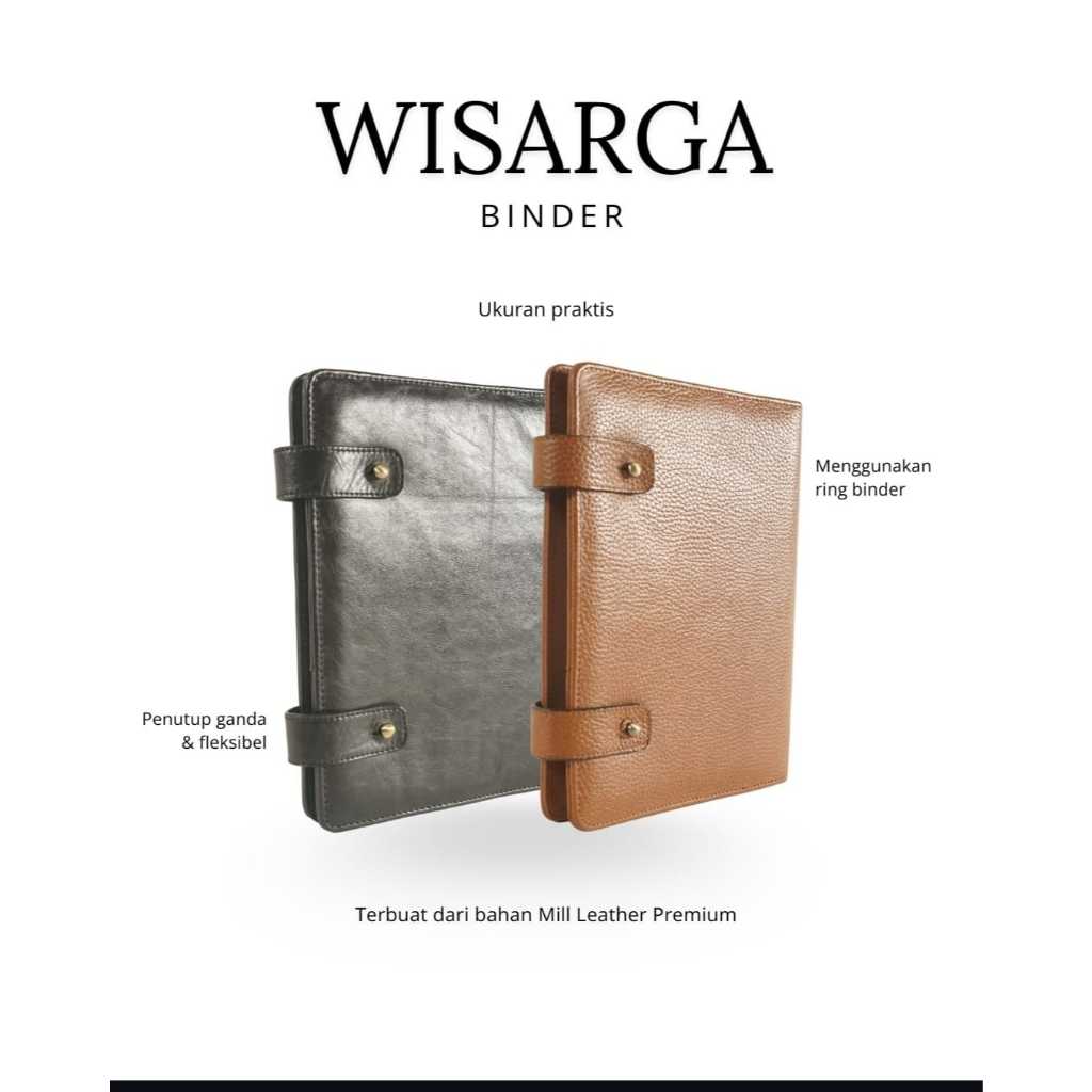 

GINDING - Wisarga - Binder Notebook Kulit Asli -ukuran A5 - Fashion Kulit Bogor
