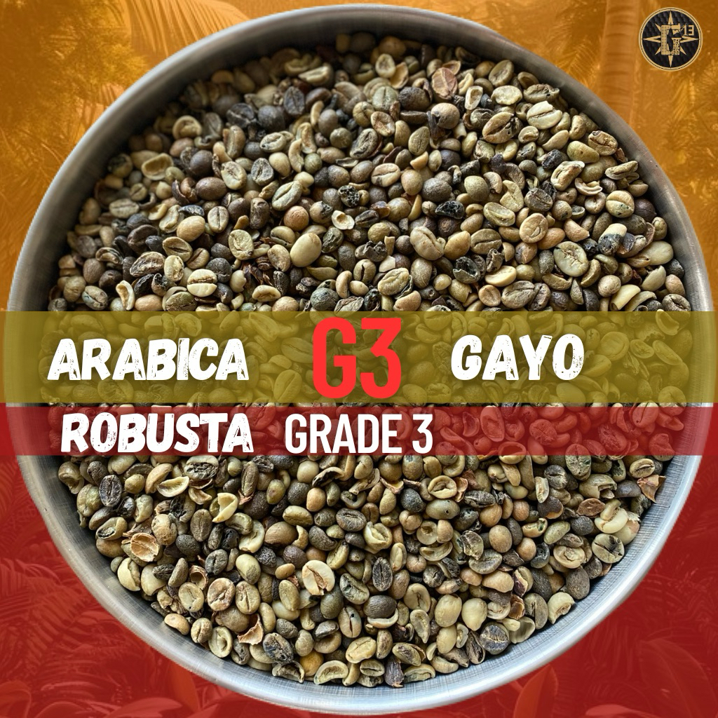 

GREEN BEAN G3 KOPI GAYO ARABICA & ROBUSTA GRADE 3 (REJECT) GREEN BEAN 1 kg