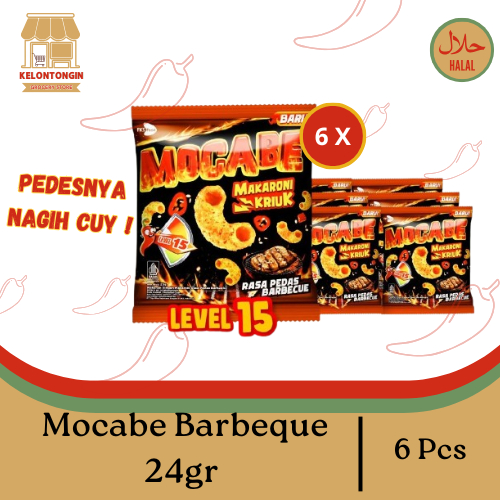 

MOCABE Makaroni Barbeque isi 6 Pcs / Snack Pedas / Camilan Gurih / Camilan Enak