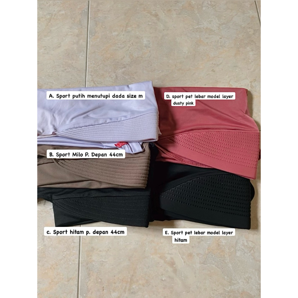 PRELOVED JILBAB SPORT / PRELOVED JILBAB MURAH / Preloved Jilbab Sport Pengguna Pribadi
