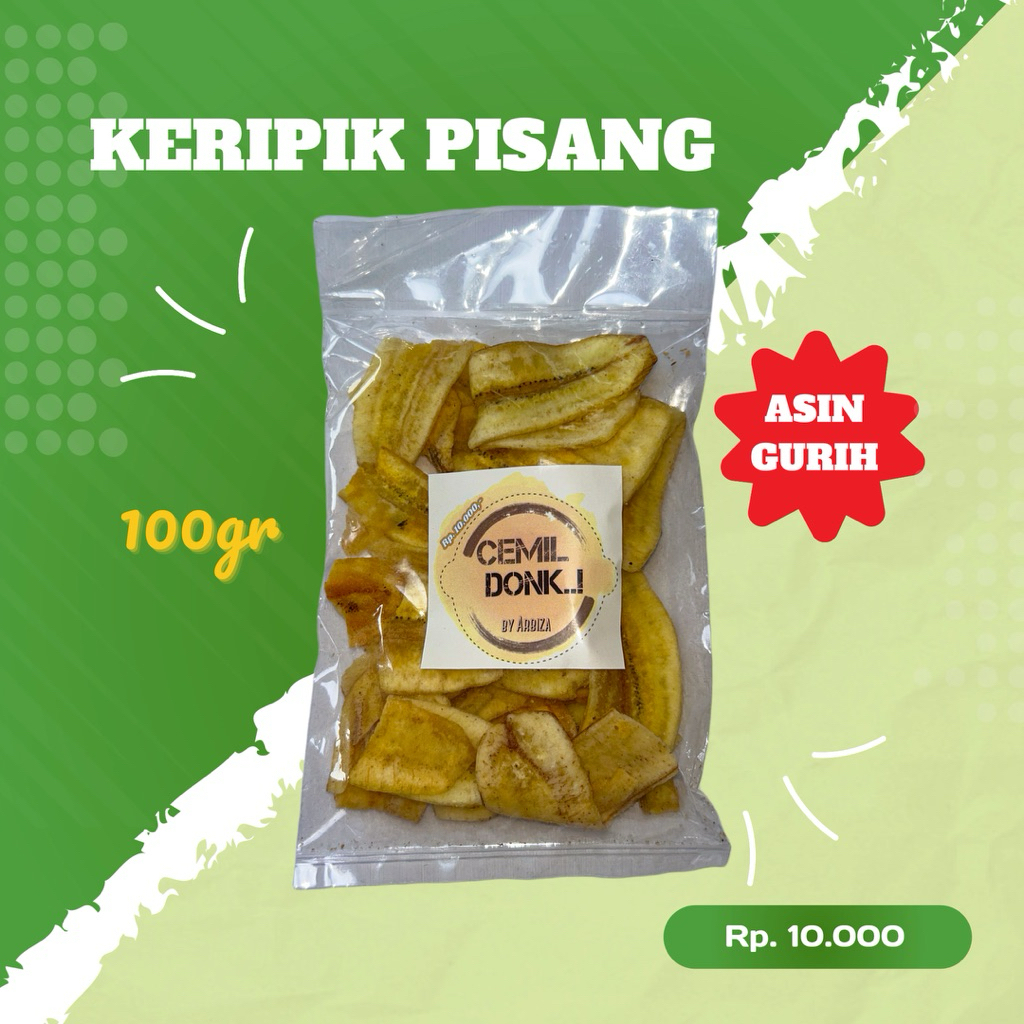 

Keripik Pisang Kepok Aneka Rasa ASIN GURIH 100gr