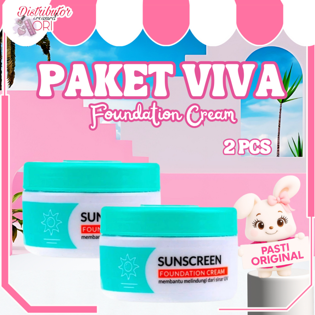 [Paket ISI 2] Viva BUNDLE BUNDLING HEMAT Sunscreen Foundation - UV FILTER (22 gr) - (2 pcs) | BUNDLE