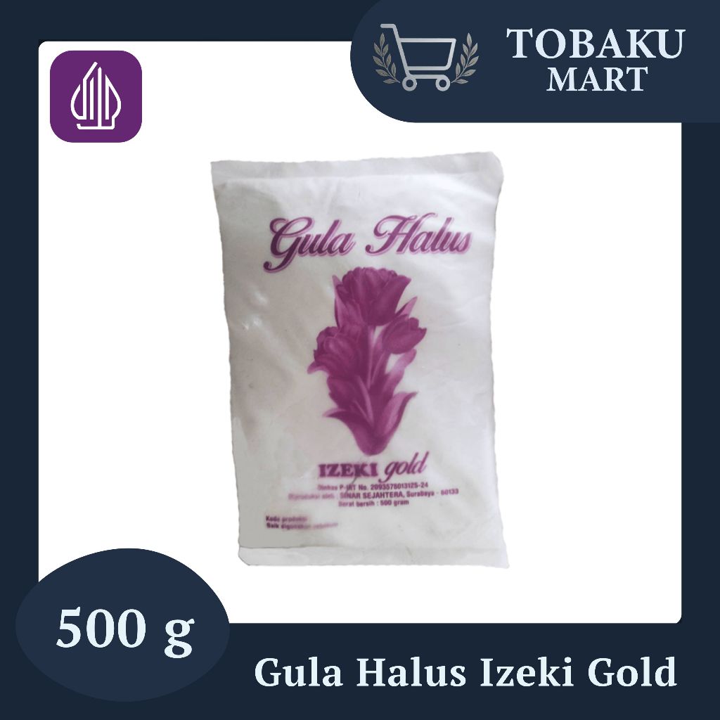 

GULA HALUS IZEKI GOLD 500GR / POWDERED SUGAR HALUS LEMBUT UNTUK TOPPING DAN ADONAN / KUALITAS PREMIUM PUTIH BERSIH / KEMASAN EKONOMIS UNTUK USAHA BAKERY DAN RUMAHAN