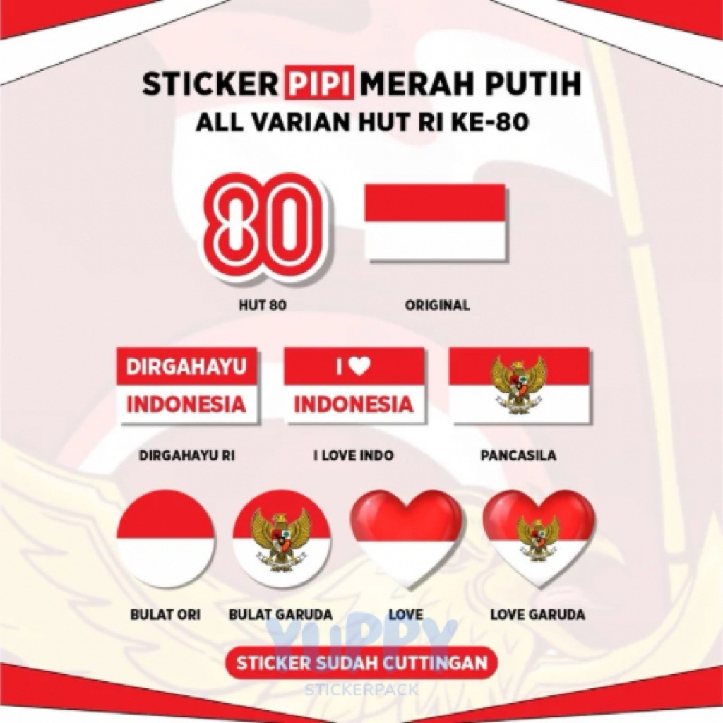 

Stickerpack Stiker Cromo Pipi Aksesoris Hari Kemerdekaan Indonesia 80th