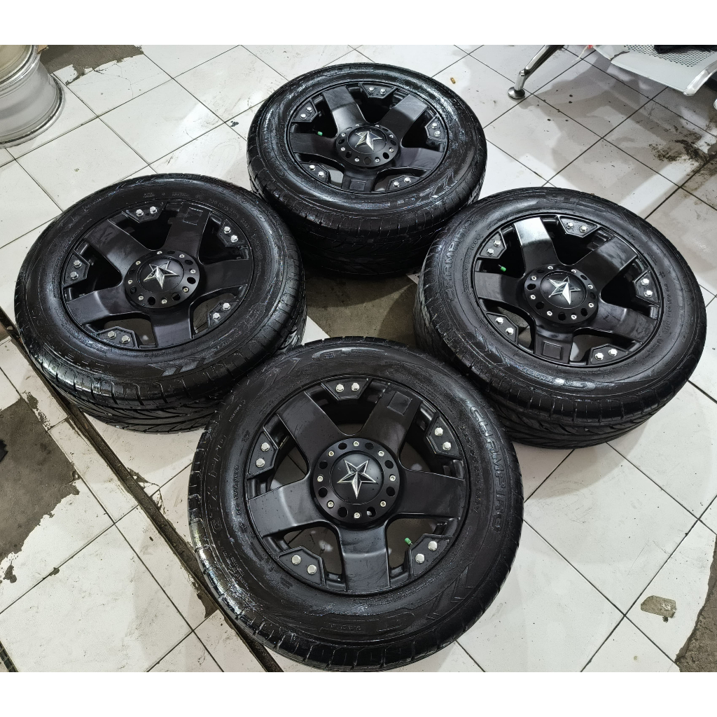 Velg Mobil Seken HSR Rasta Ring 16 Lubang 5x114 + Ban 235 60 r16 Cocok RUSH TERIOS INNOVA DLL