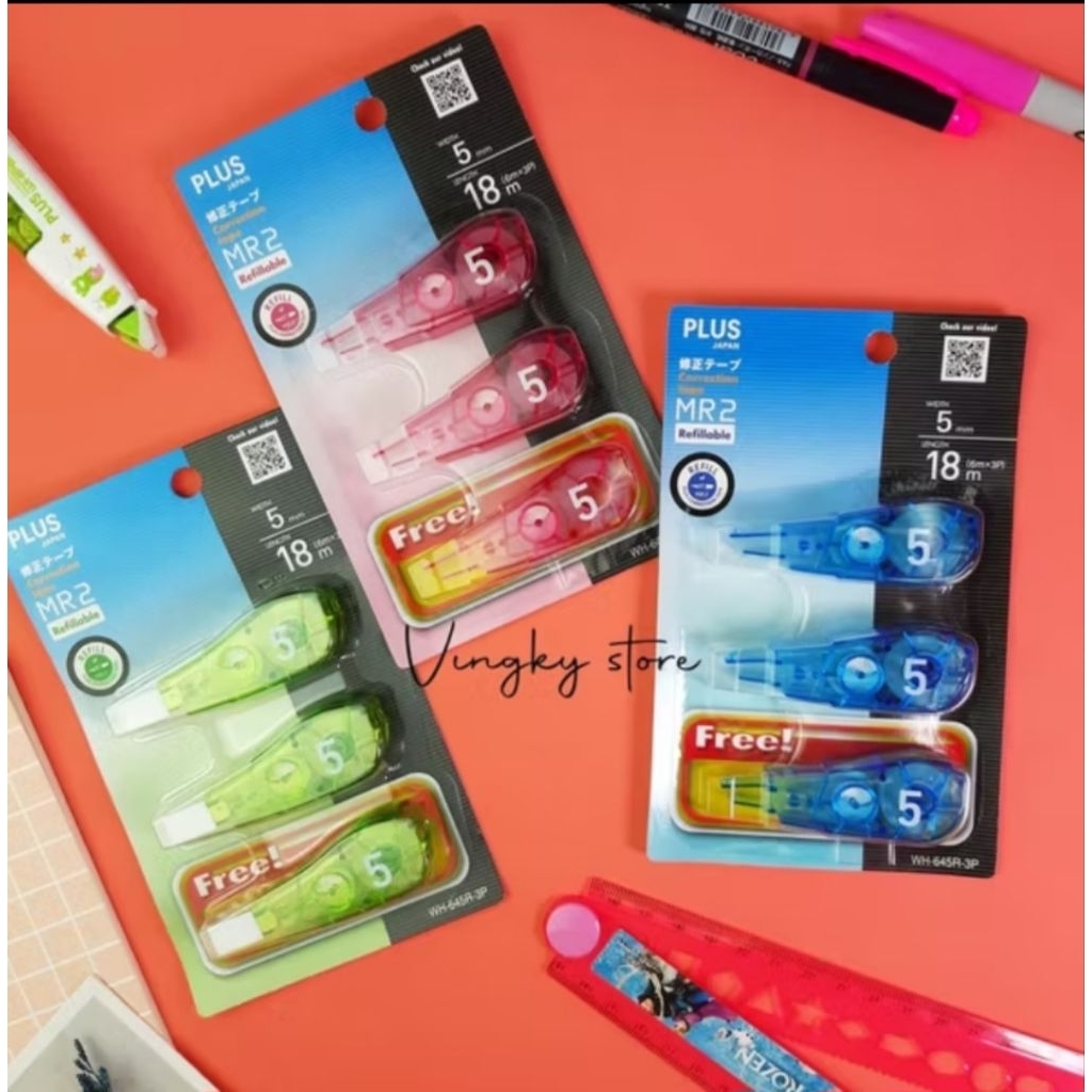 

REFIL TIP EX WH- 645R-3P MERK PLUS ISI 3 PCS