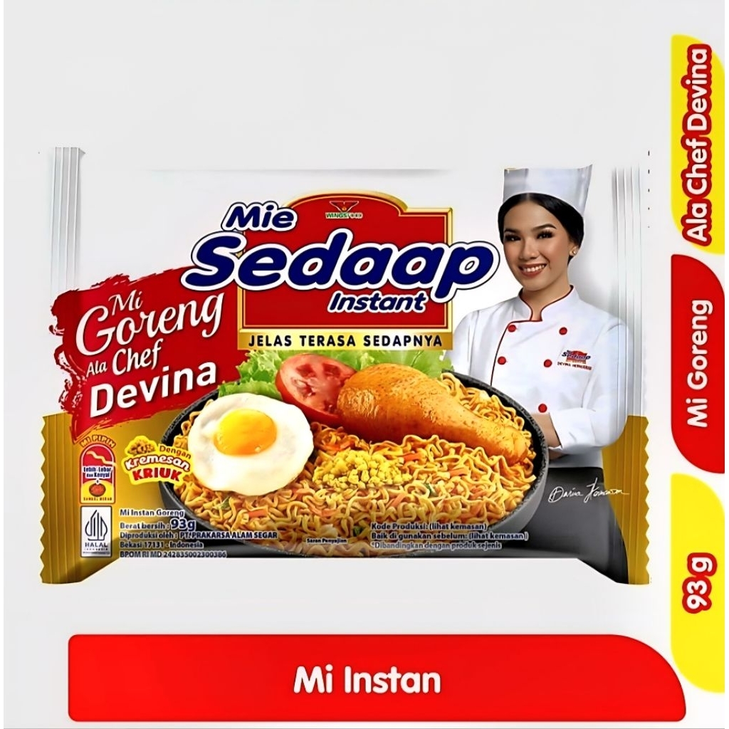 

SEDAAP MI INSTAN GORENG ALA CHEF DEVINA 93gr