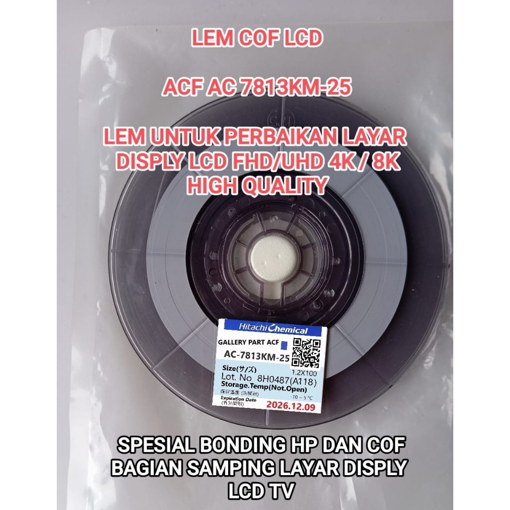 

lem acf ac 7813KM-25 Lem Perekat Fleksibel cof untuk memperbaiki cof lcd tv ( 25CM )