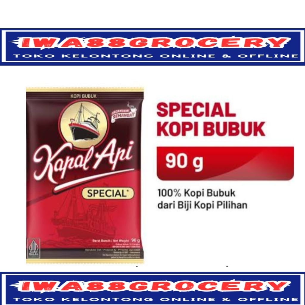 

kapal api kopi bubuk murni tanpa gula 90gr
