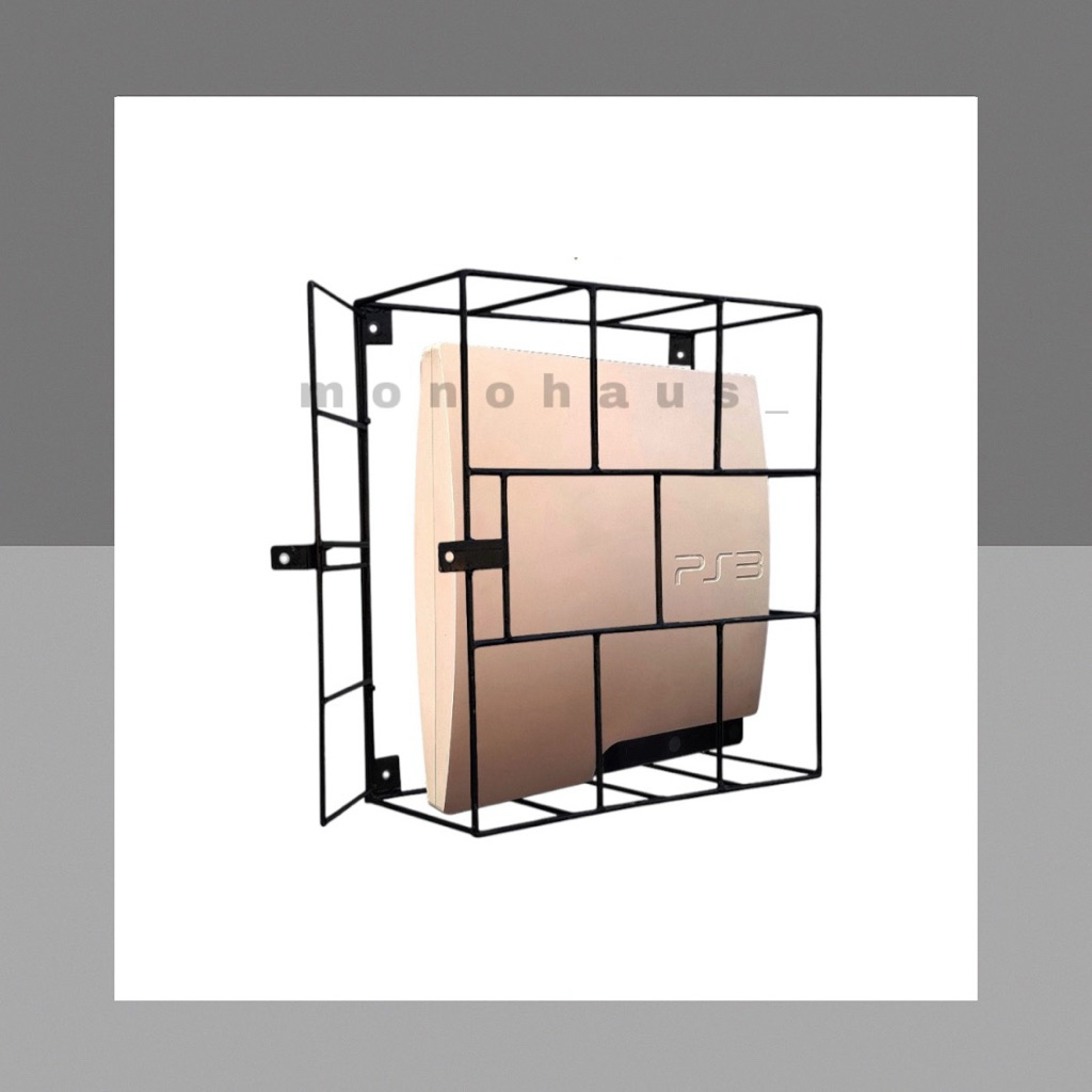 Box Dinding Pengaman Besi PS3 PS4 PS5 Dudukan Konsol Bracket Anti Maling – Rak Keamanan Konsol