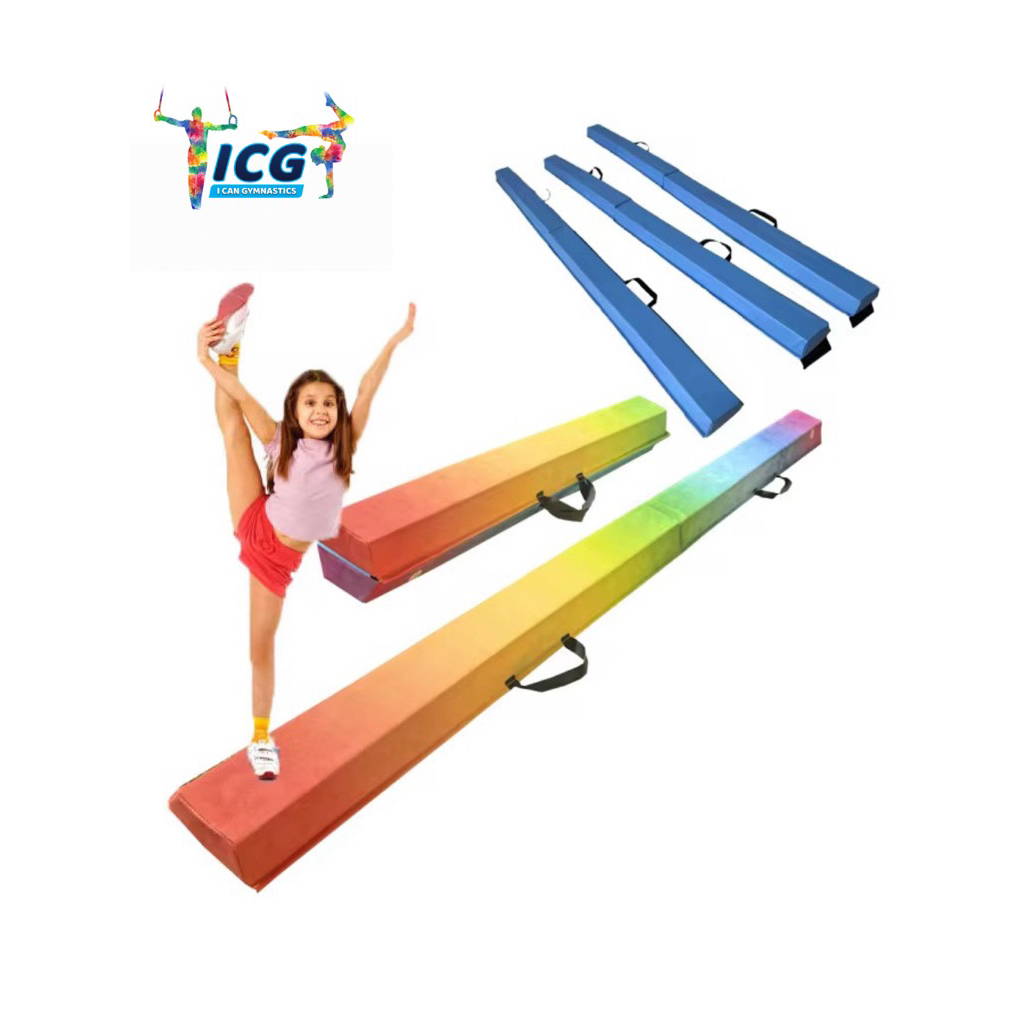 Portable Gymnastics folding balance beam 240cm (Rainbow)