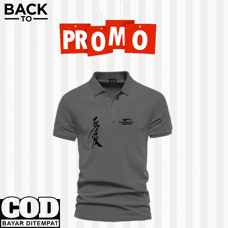 Kaos poloT-Shirt Polo  Dewasa Kaos Kerah 7012 Hitam Pria Kaos polo Polosan Pria/wanita