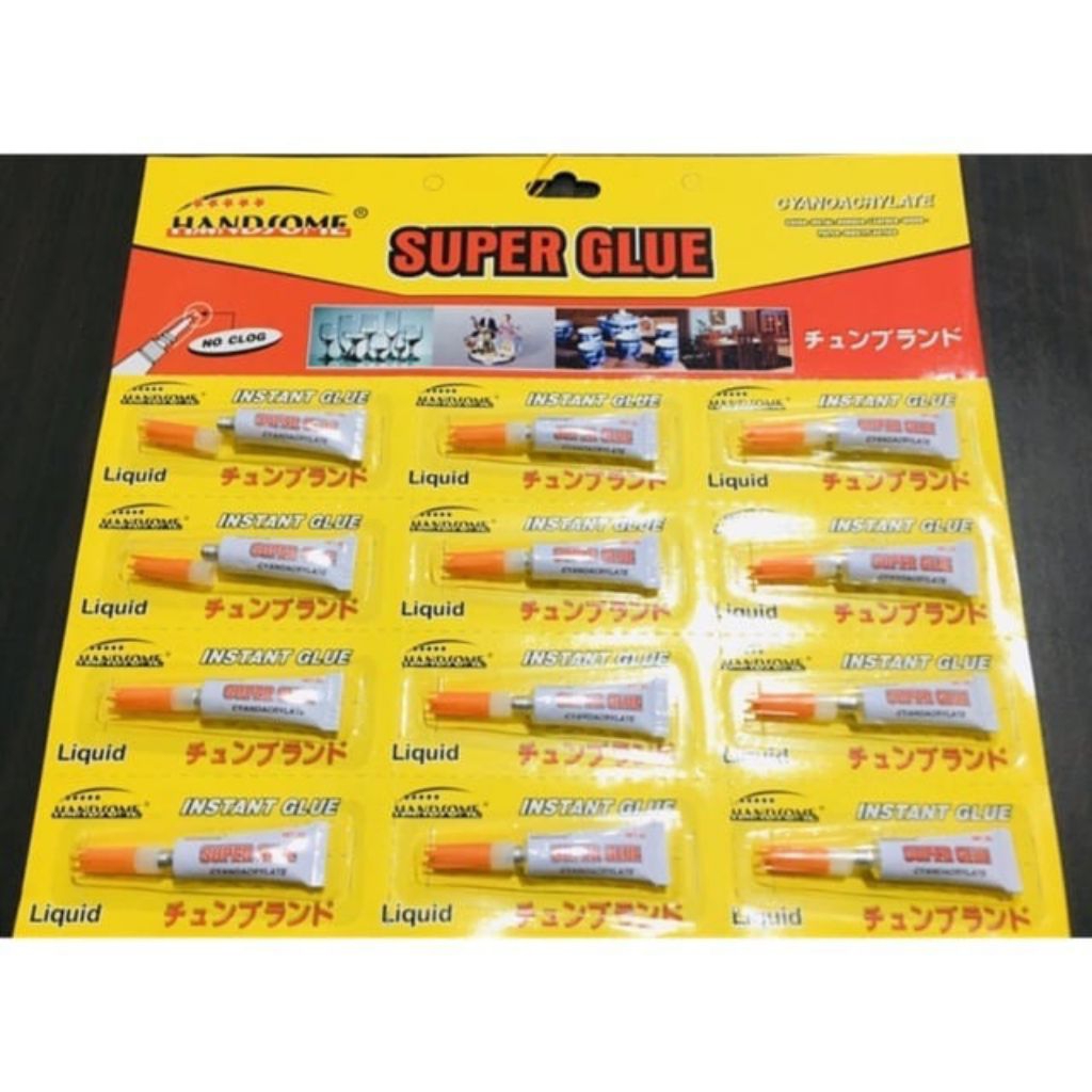 

lem super glue perekat cair isi 12