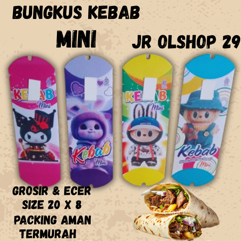 

isi 100 lembar bungkus kebab murah , kemasan kebab wadah kebab ,kebab, mini ukuran 20 x 8 cm