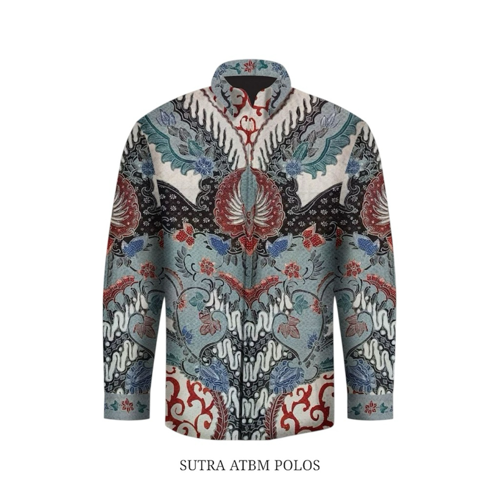 Kain batik tulis sutra atbm polos kemeja batik tulis pria asli 100% original S140