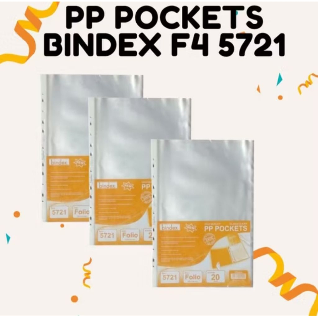 

Pp pocket Bindex F4 5721 isi 20 Lembar
