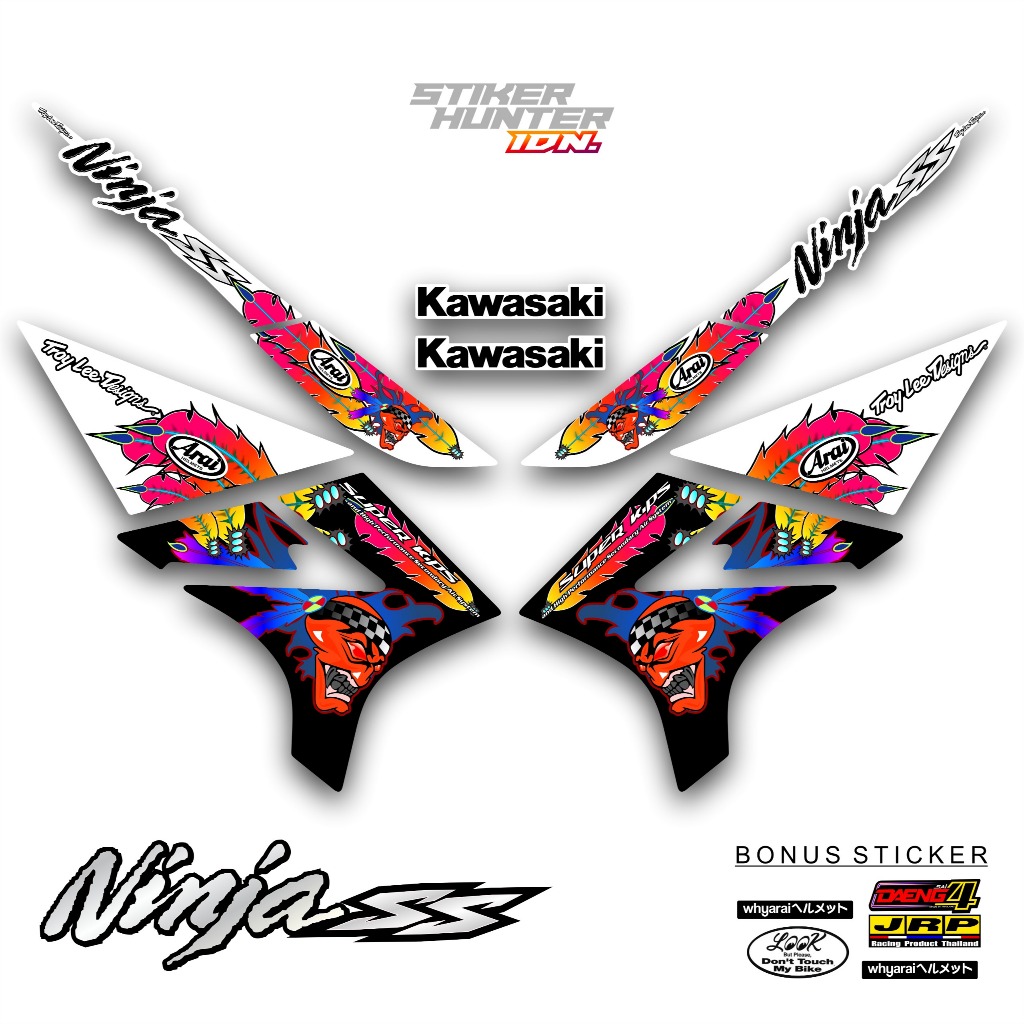 STRIPING STIKER DECAL MTF NINJA SS SCOTT RUSSEL / STIKER HUNTER / KAWASAKI NINJA SS