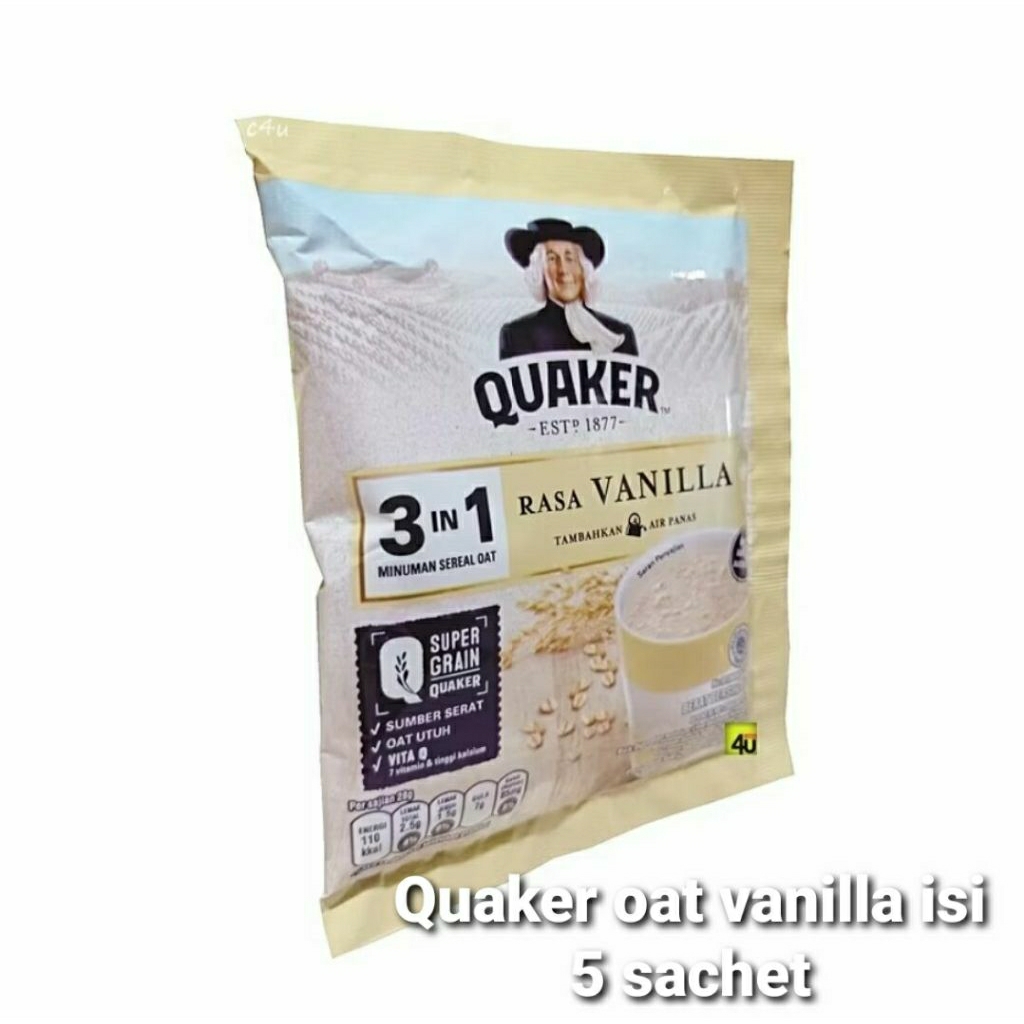 

Quaker oat vanilla isi 5 sachet