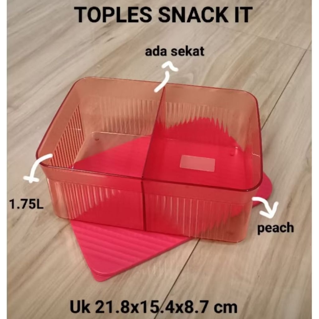 ORIGINAL TUPPERWARE TOPLES LEBARAN KRISTAL SNACK IT/ WINDOW / COUNTERPART