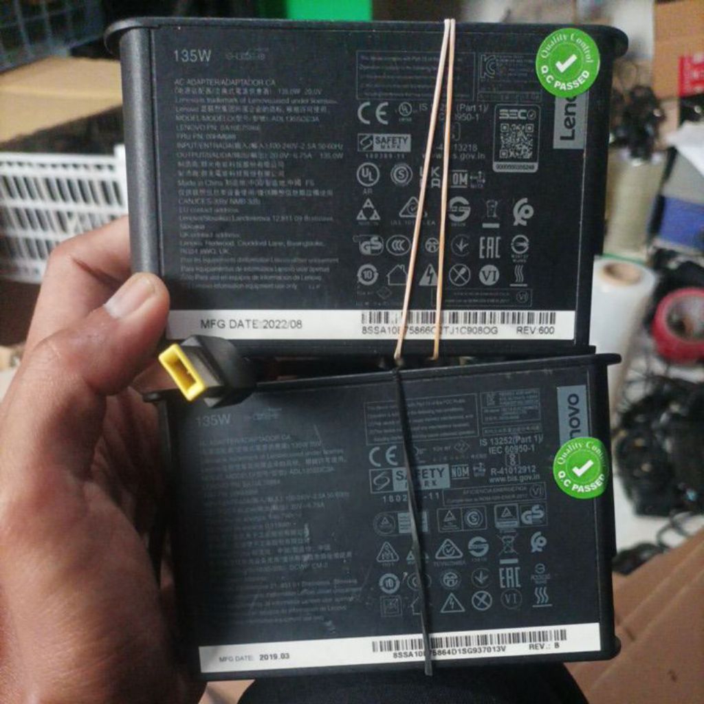 Adaptor Charger Second Laptop AIO Lenovo Usb Kotak 20v 120w 130w 135w 6a 7a